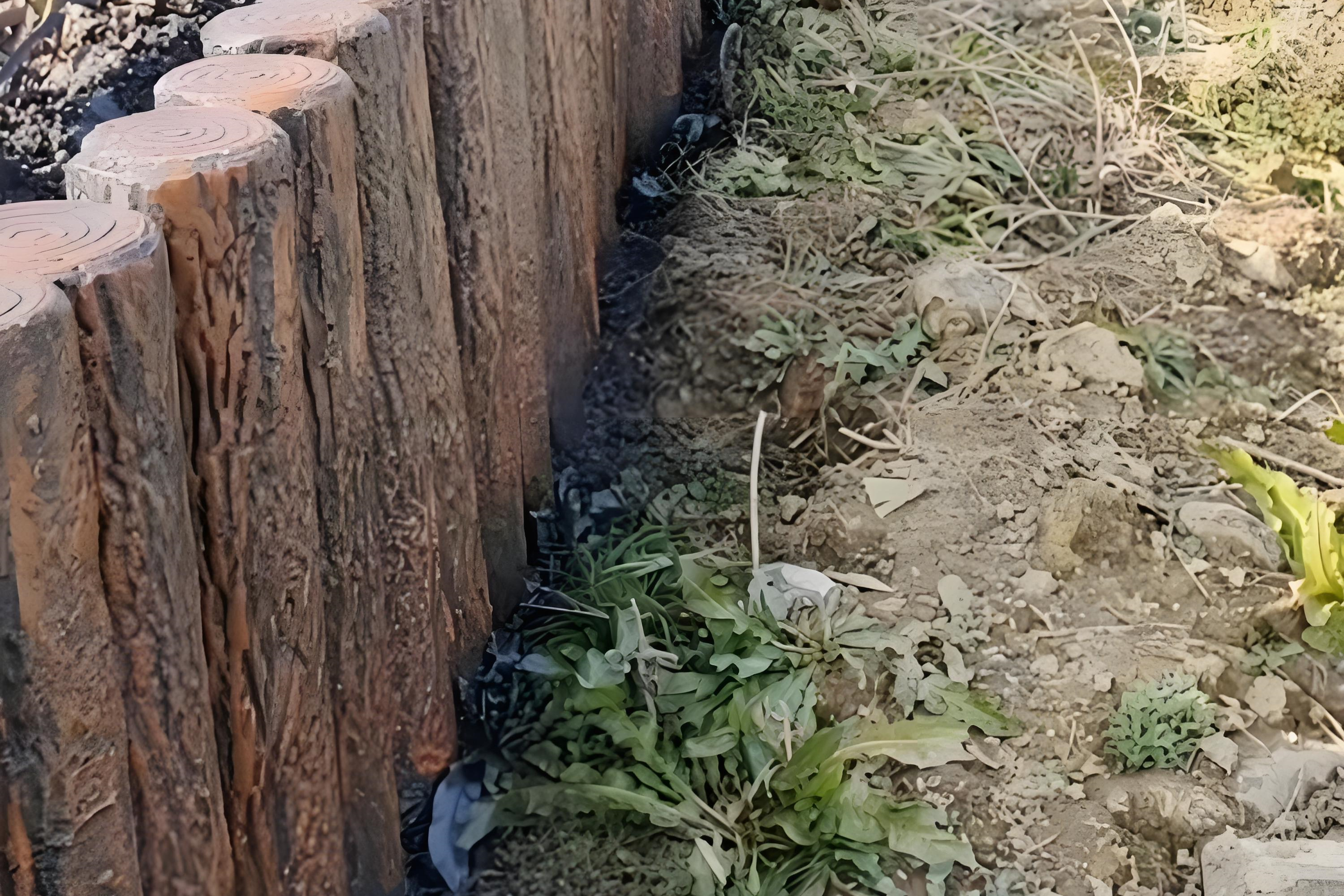 水泥樁批發(fā)廠家泓樺錦嘉-水泥仿木樁表面的紋理是如何制作出來的？